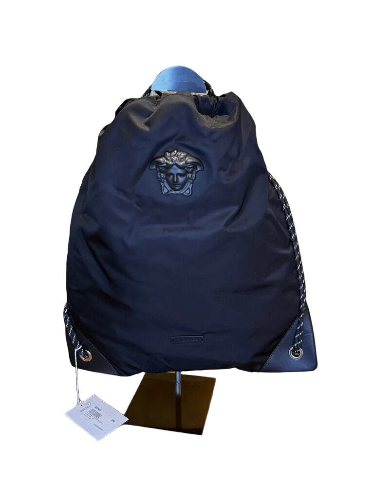 Versace Black Drawstring Backpack