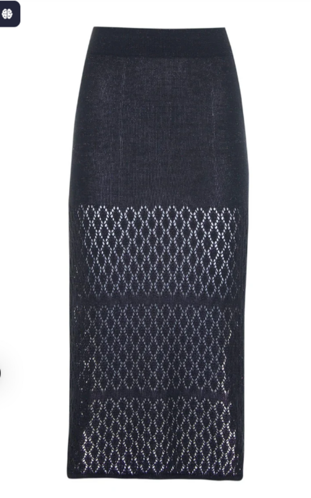 Blackbook The Label Black Knit Alia Maxi Skirt