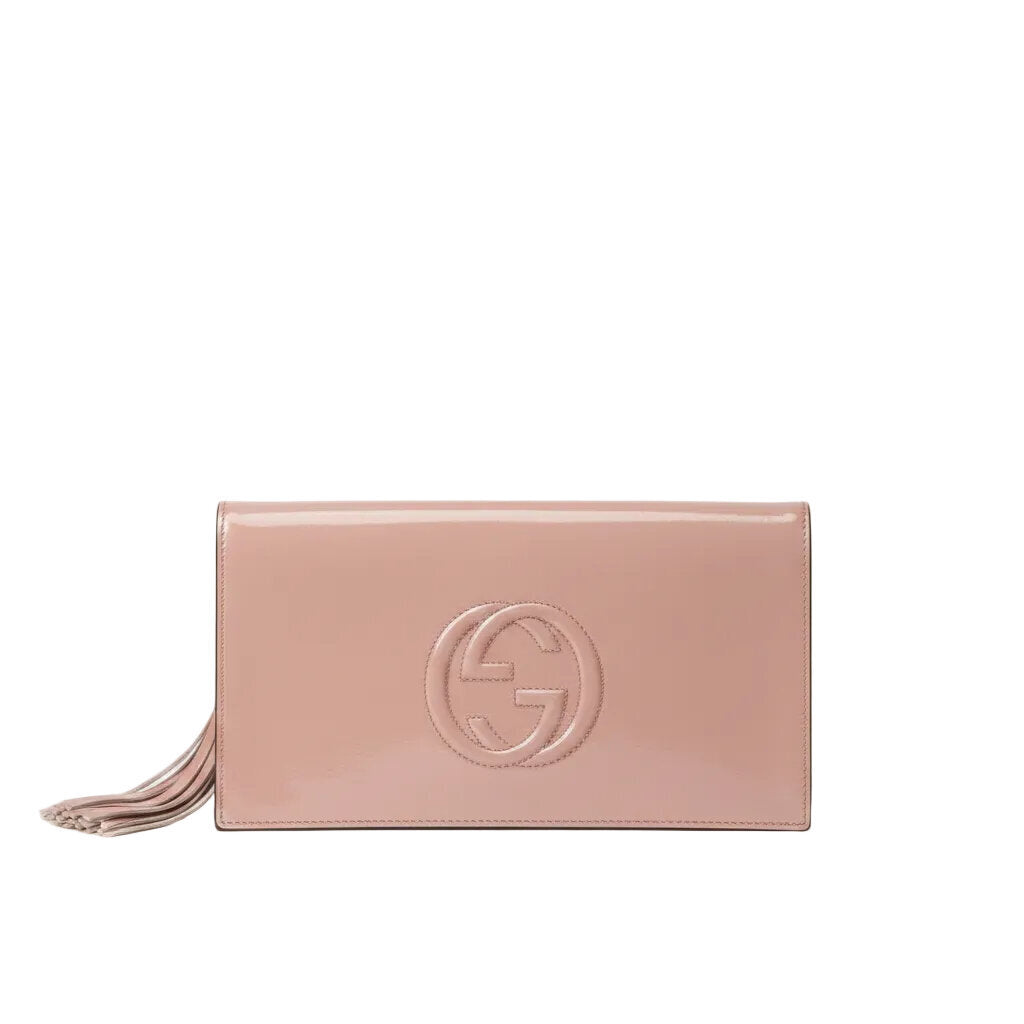 Gucci Pink Leather Wallet with Tassels