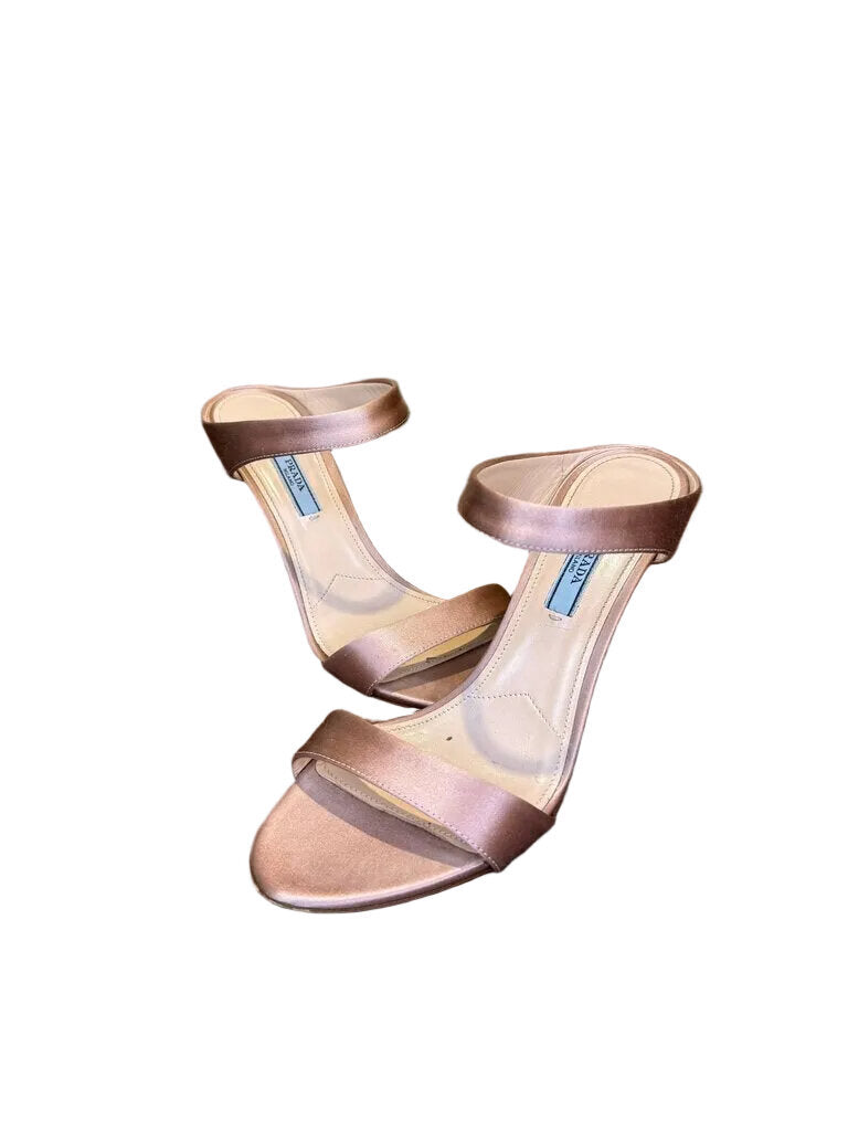 Prada Pink Satin Heels