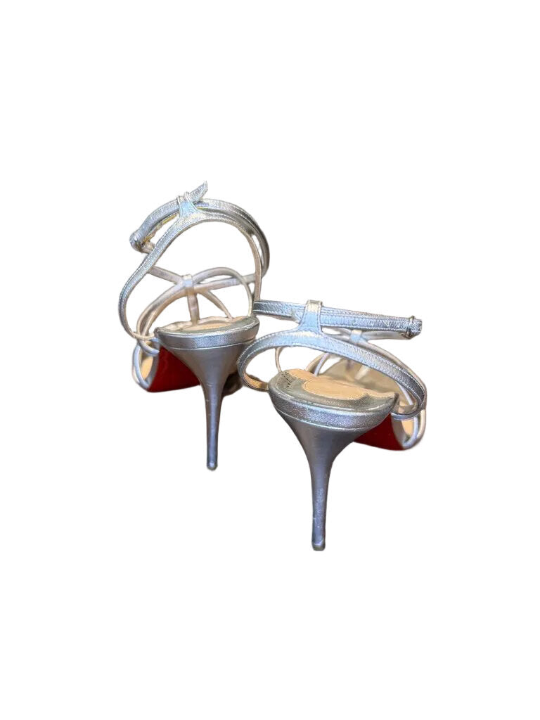 Christian Louboutin Strappy Heels Silver