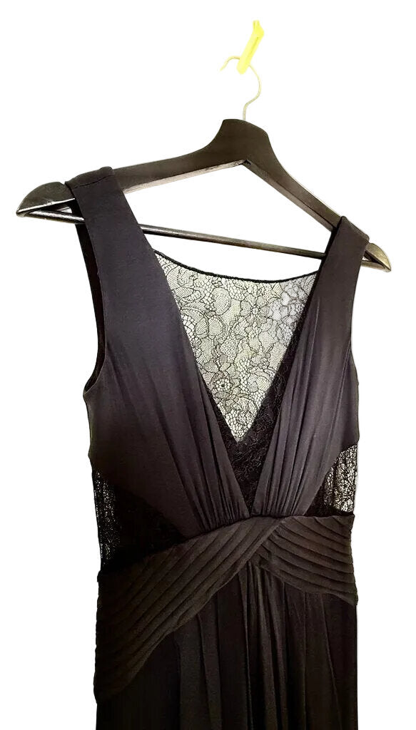 BCBGMAXAZRIA Black Maxi Dress with Lace