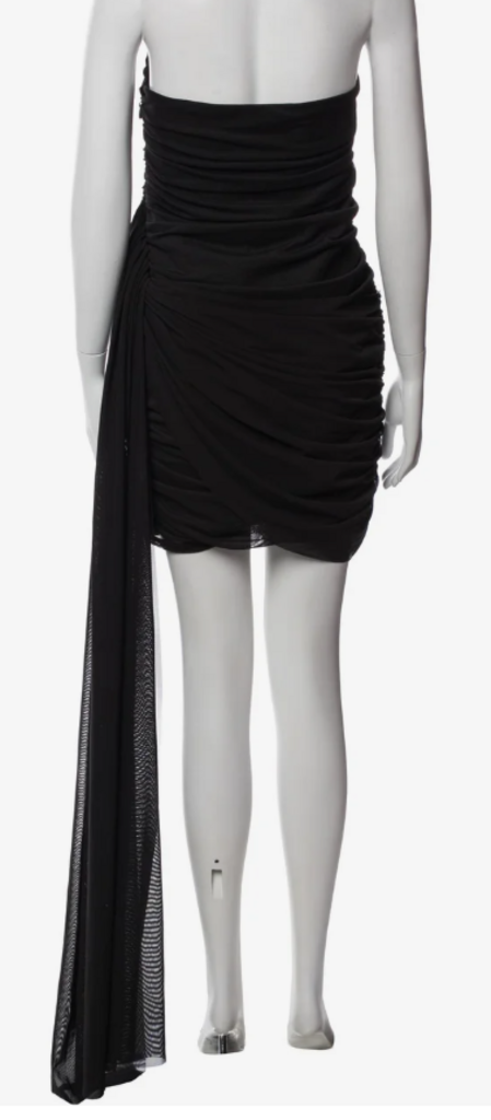 Elliatt Black Draped Mini Dress