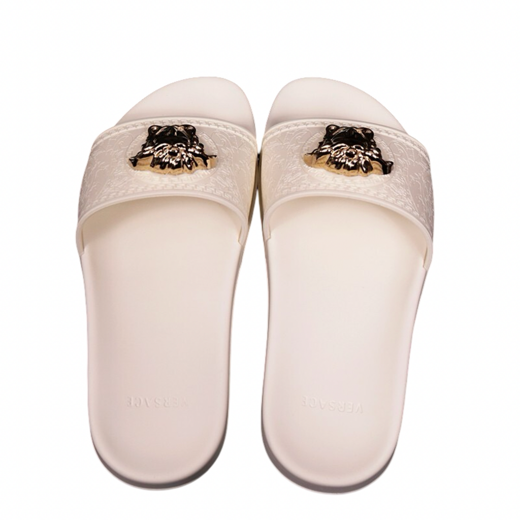 Versace White Palazzo Pool Slides