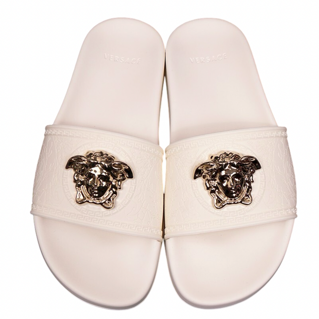 Versace White Palazzo Pool Slides