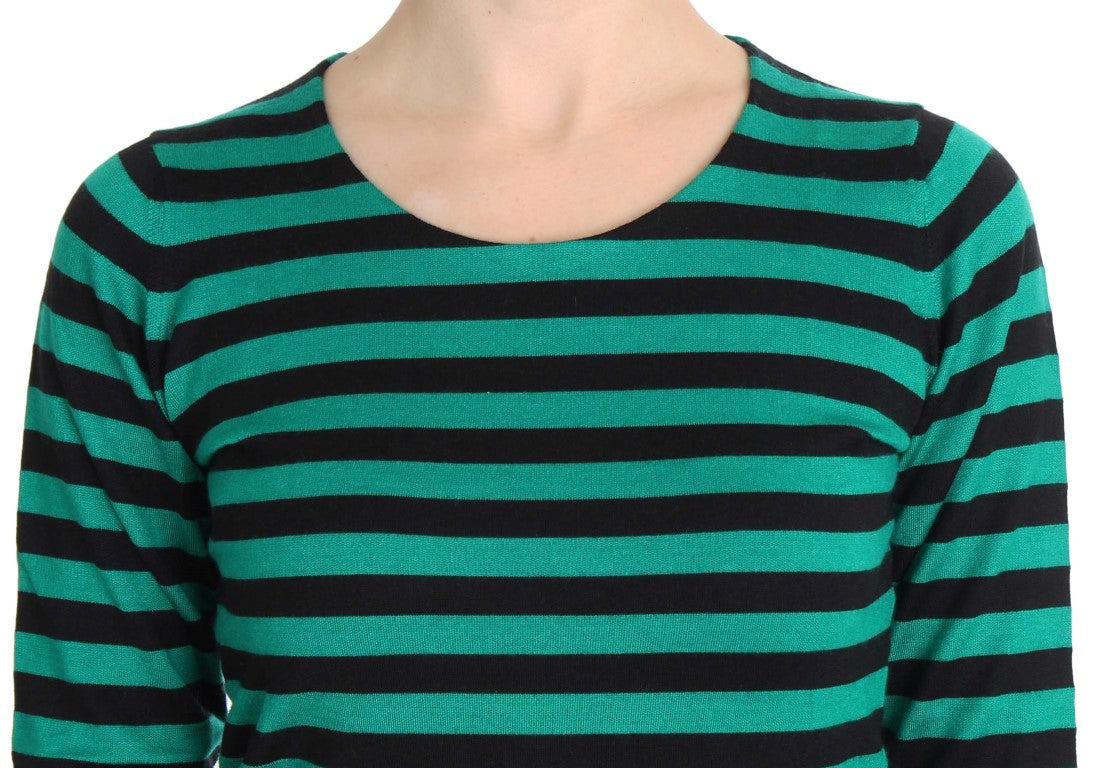 Dolce & Gabbana Green Black Silk Cashmere Sweater - PreLoved & Luxe
