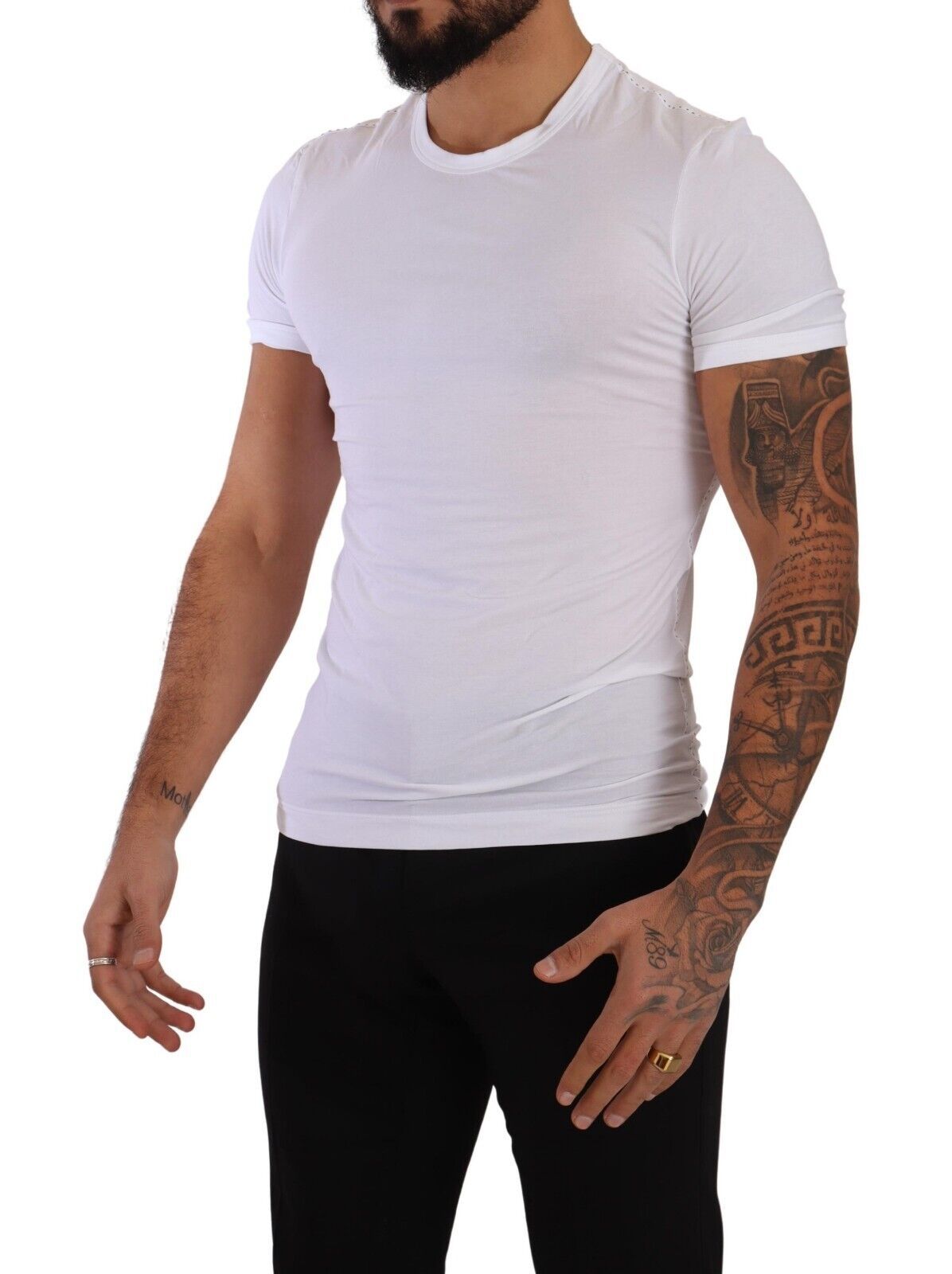 New Dolce & Gabbana White Round Neck Cotton Stretch T-shirt Underwear