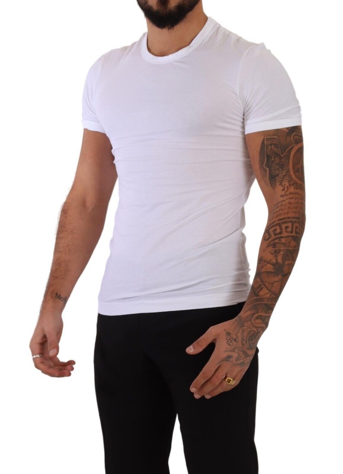 New Dolce & Gabbana White Round Neck Cotton Stretch T-shirt Underwear