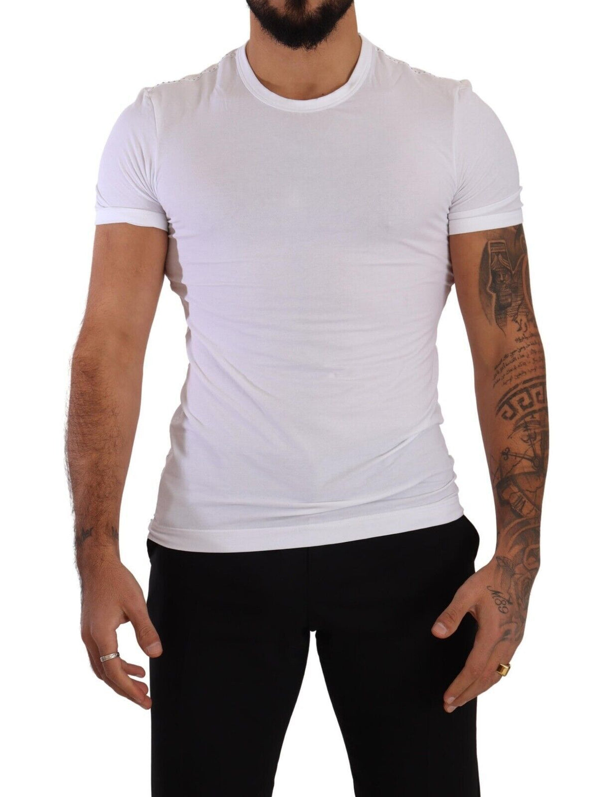 New Dolce & Gabbana White Round Neck Cotton Stretch T-shirt Underwear