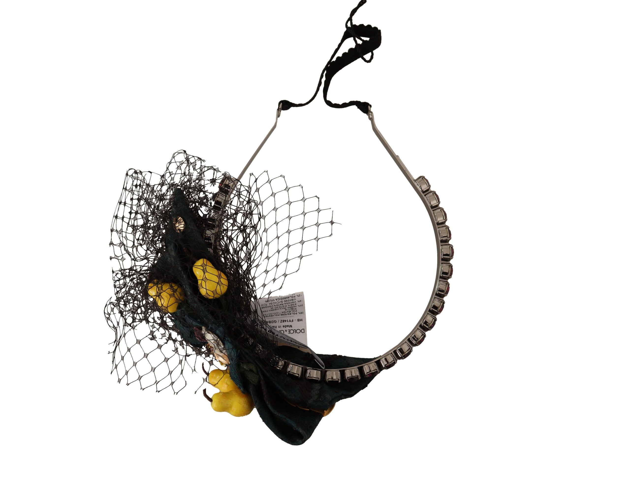 Dolce & Gabbana Purple Crystal Diadem Headband Lemons Sicily Tiara