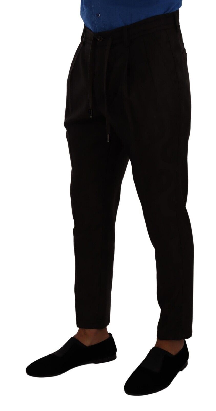 New Dolce & Gabbana Bordeaux Wool Men Skinny Trouser Pants