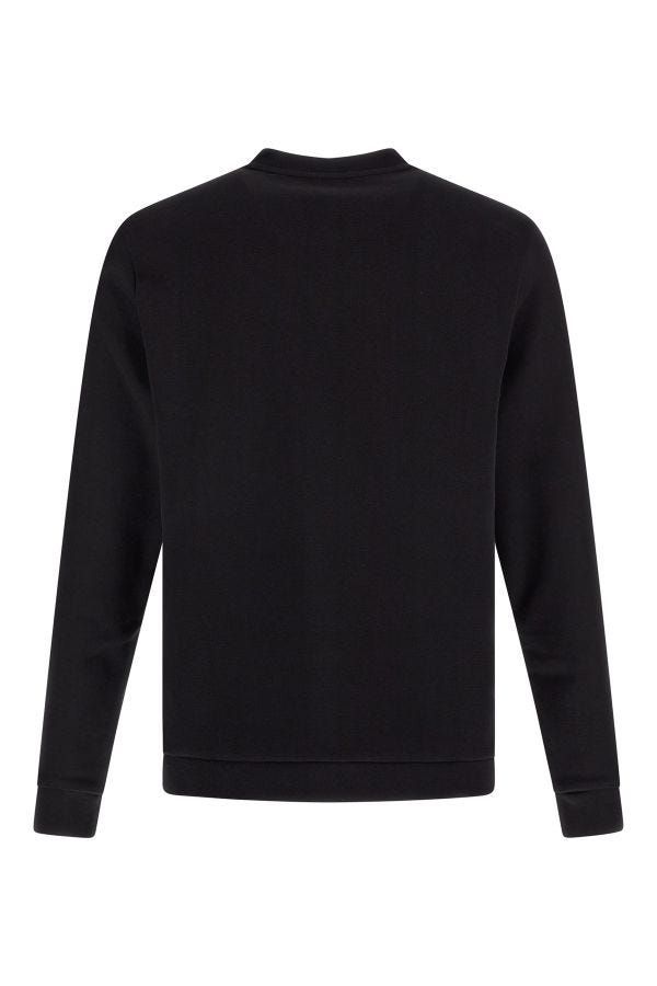 Hugo s Black Cotton Logo Details Sweatshirt