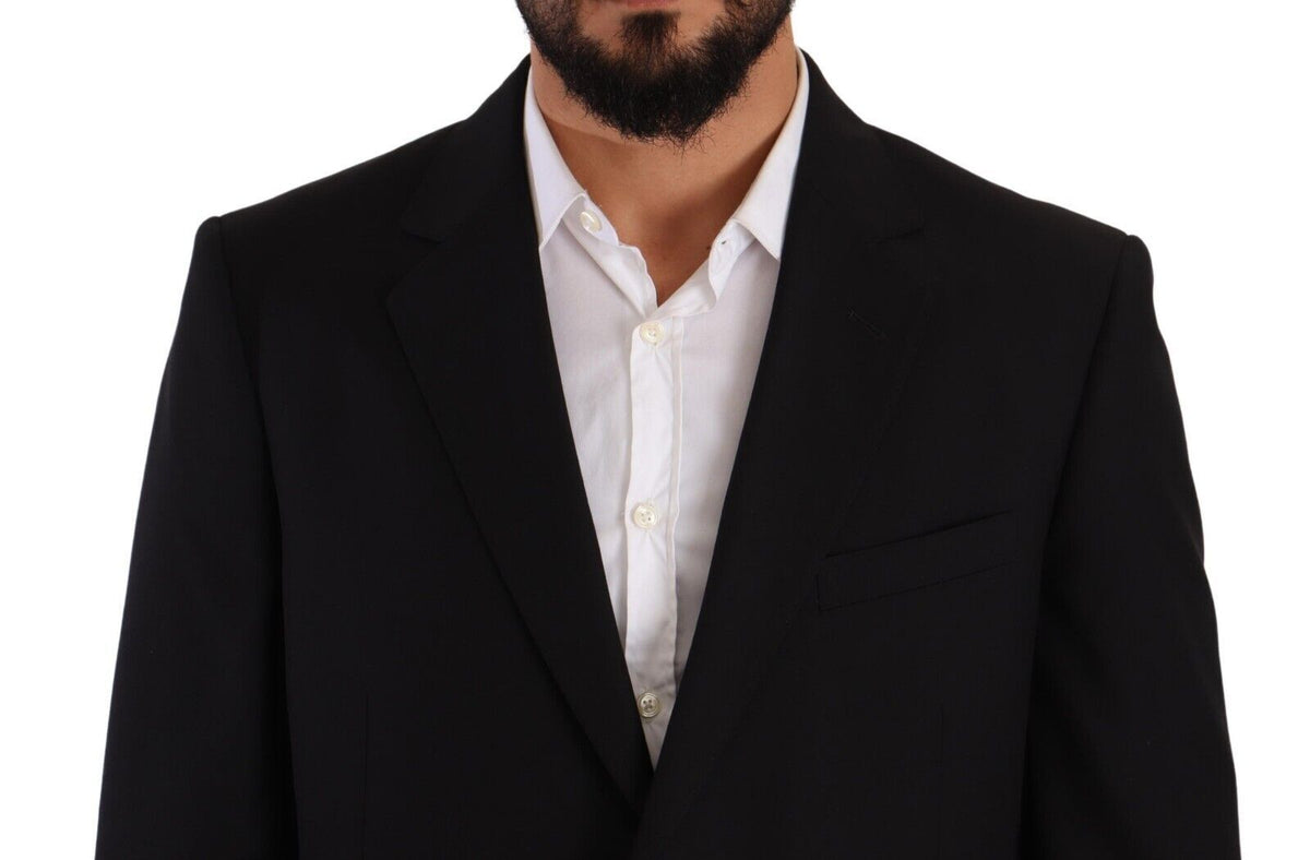 Domenico Tagliente Black Single Breasted Formal Suit