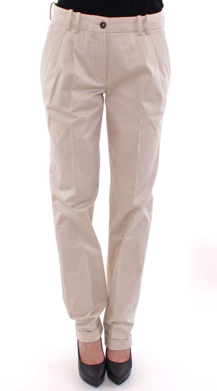 Dolce & Gabbana Beige Cotton Chinos Pants - PreLoved & Luxe