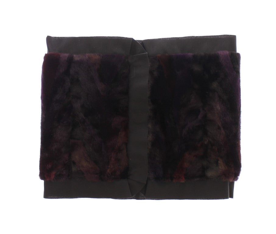 Dolce & Gabbana Purple MINK Fur Scarf Foulard Neck Wrap - PreLoved & Luxe