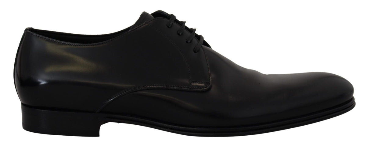New Dolce & Gabbana Black Leather Formal Dress Shoes