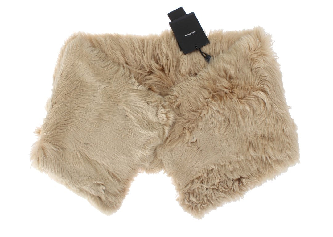 Dolce & Gabbana Beige Alpaca Collar Scarf - PreLoved & Luxe