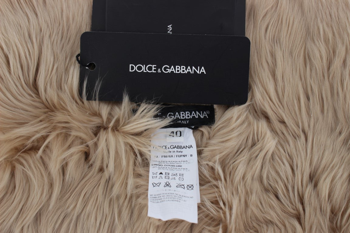 Dolce & Gabbana Beige Alpaca Collar Scarf - PreLoved & Luxe