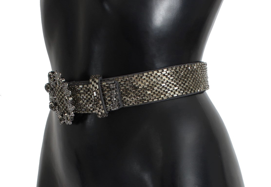 Dolce & Gabbana Crystal Buckle Sequined Waist Belt - PreLoved & Luxe