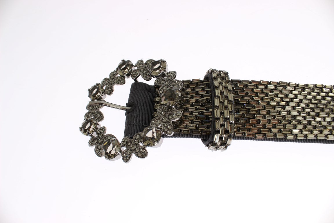 Dolce & Gabbana Crystal Buckle Sequined Waist Belt - PreLoved & Luxe