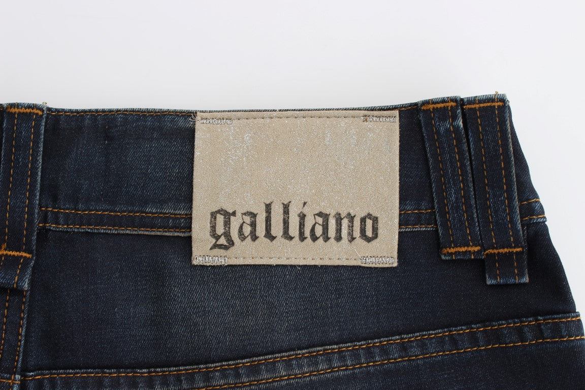 John Galliano Blue Wash Cotton Blend Boyfriend Fit Jeans - PreLoved & Luxe