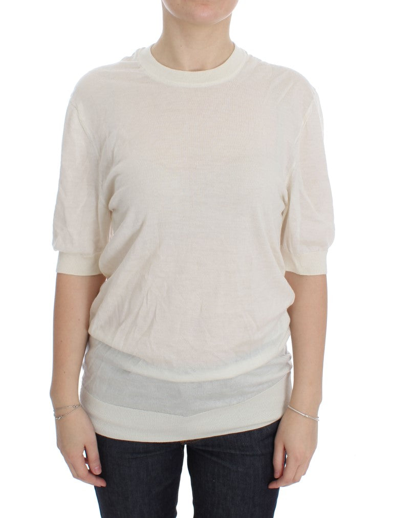 Dolce & Gabbana White 100% Cashmere Sweater - PreLoved & Luxe