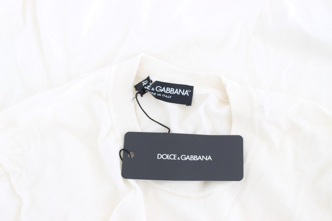 Dolce & Gabbana White 100% Cashmere Sweater - PreLoved & Luxe
