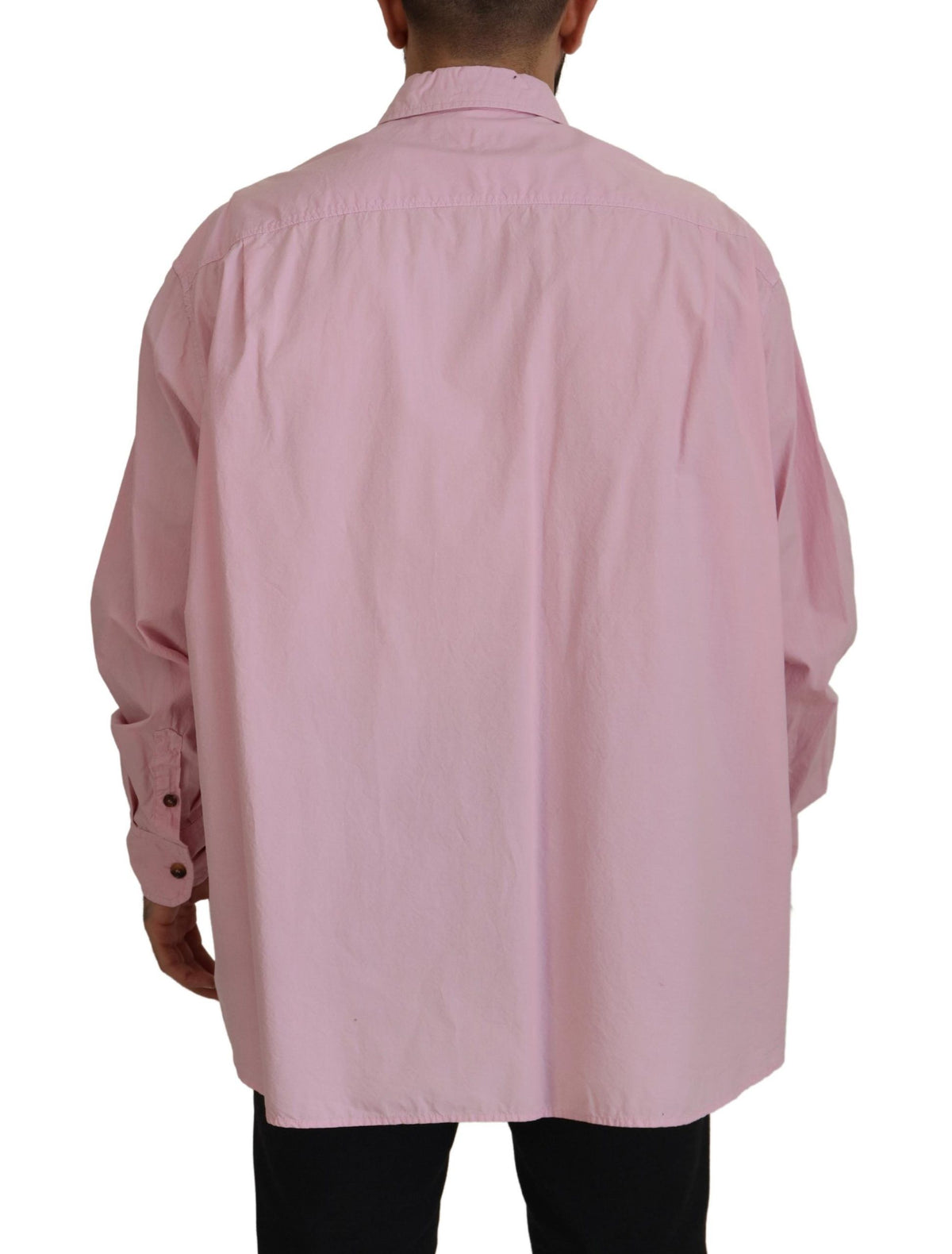 New Dolce & Gabbana Pink Casual Button Down Long Sleeves Shirt