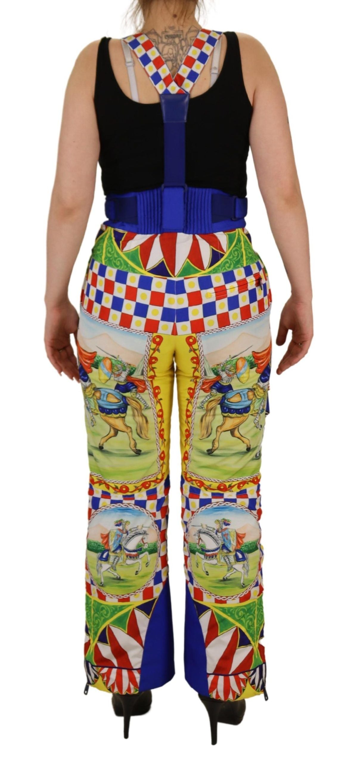 New Dolce & Gabbana Multicolor Printed Snow Trouser Pants