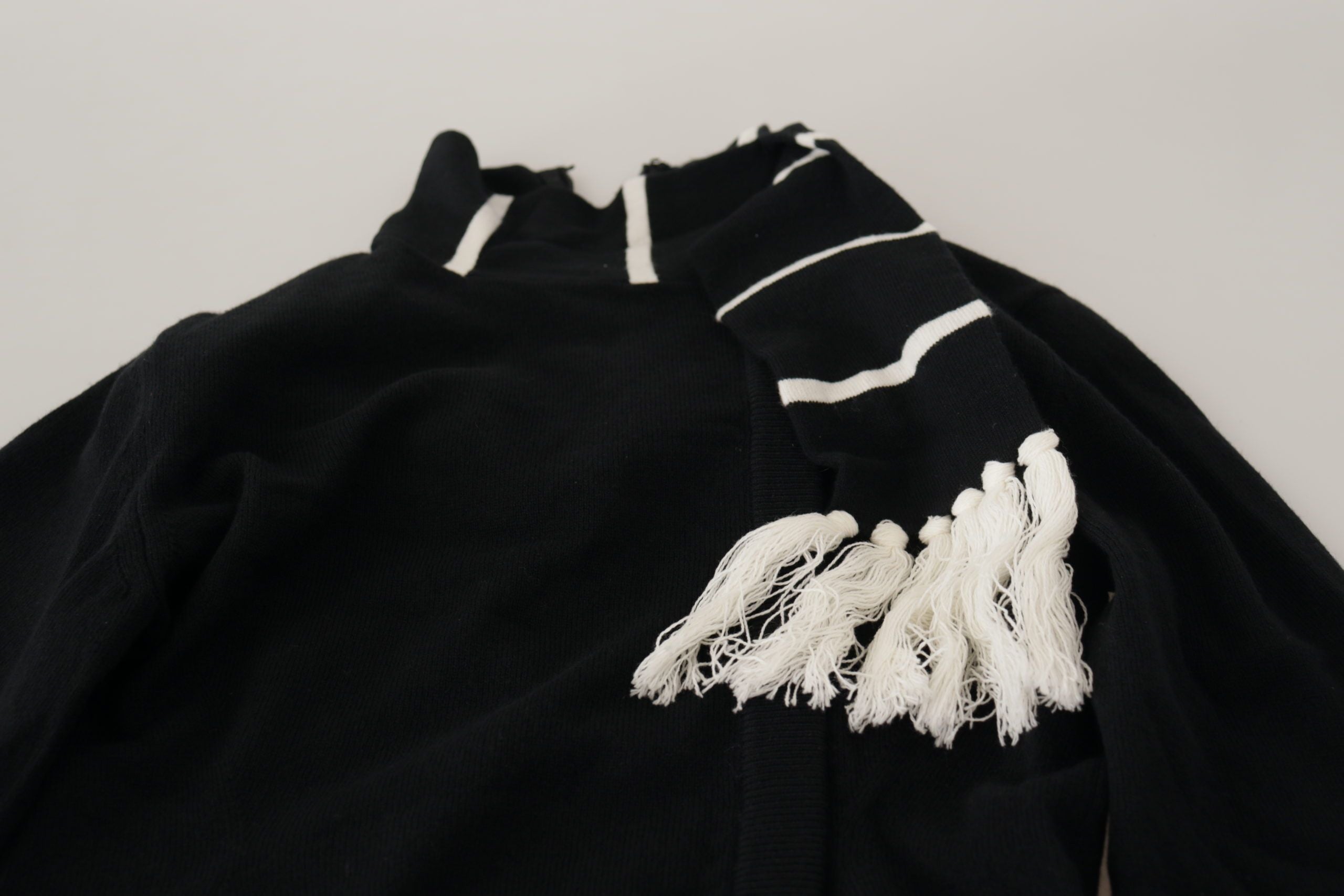 New Dolce & Gabbana Black Cashmere Turtleneck Pullover Sweater