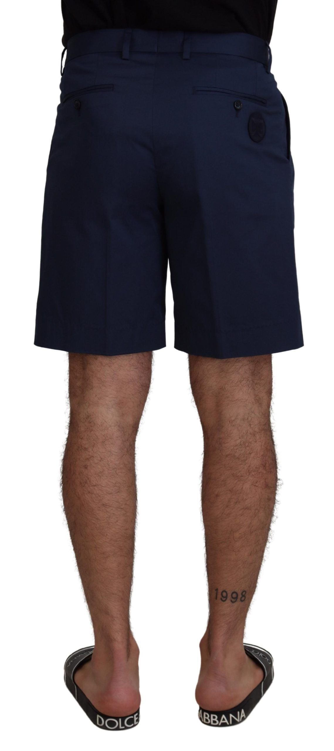 New Dolce & Gabbana Blue Chinos Cotton Stretch Casual Shorts