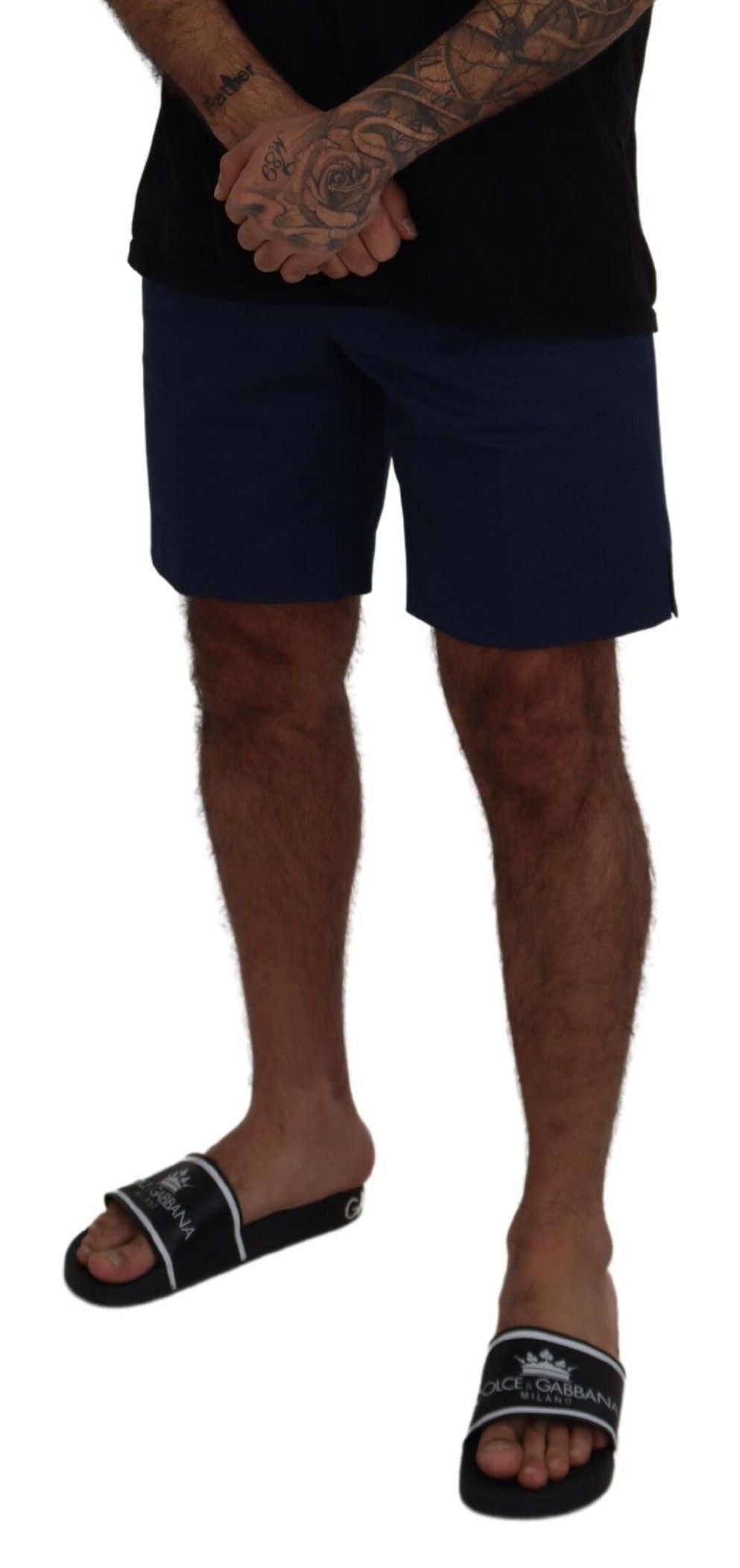 New Dolce & Gabbana Blue Chinos Cotton Stretch Casual Shorts
