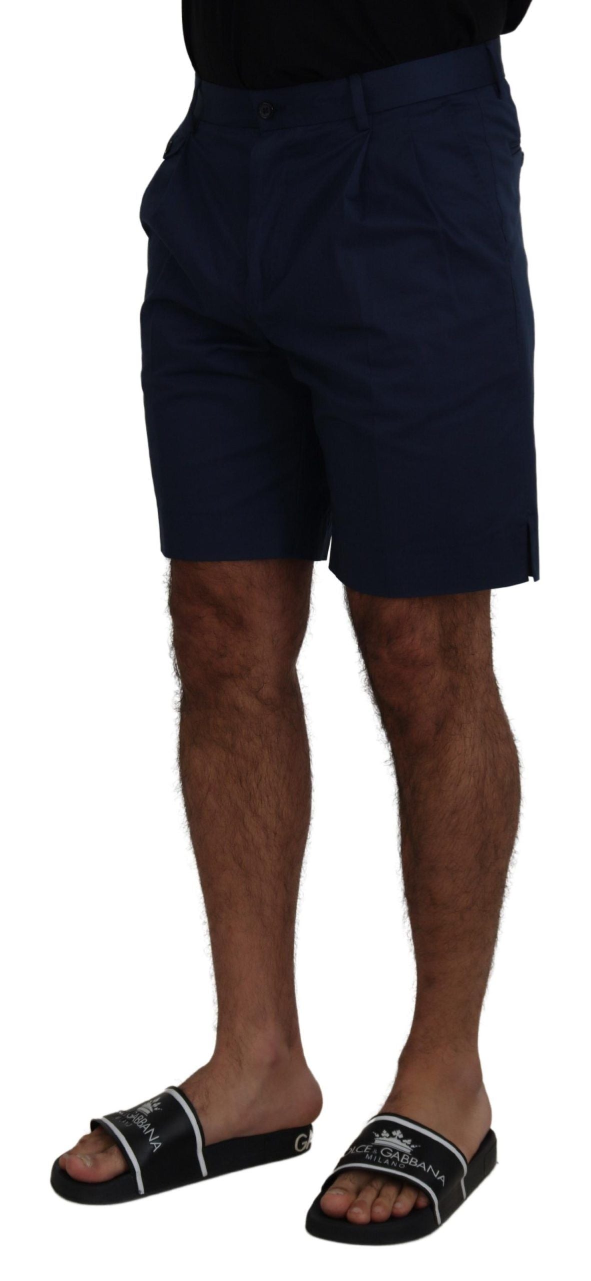 New Dolce & Gabbana Blue Chinos Cotton Stretch Casual Shorts