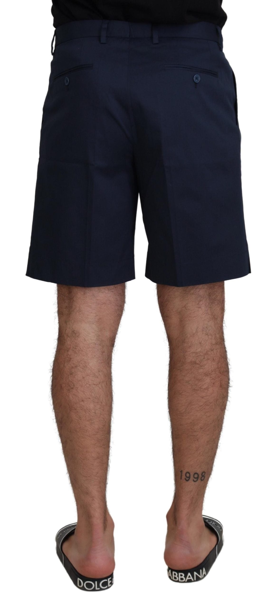 New Dolce & Gabbana Blue Chinos Cotton Stretch Casual Shorts
