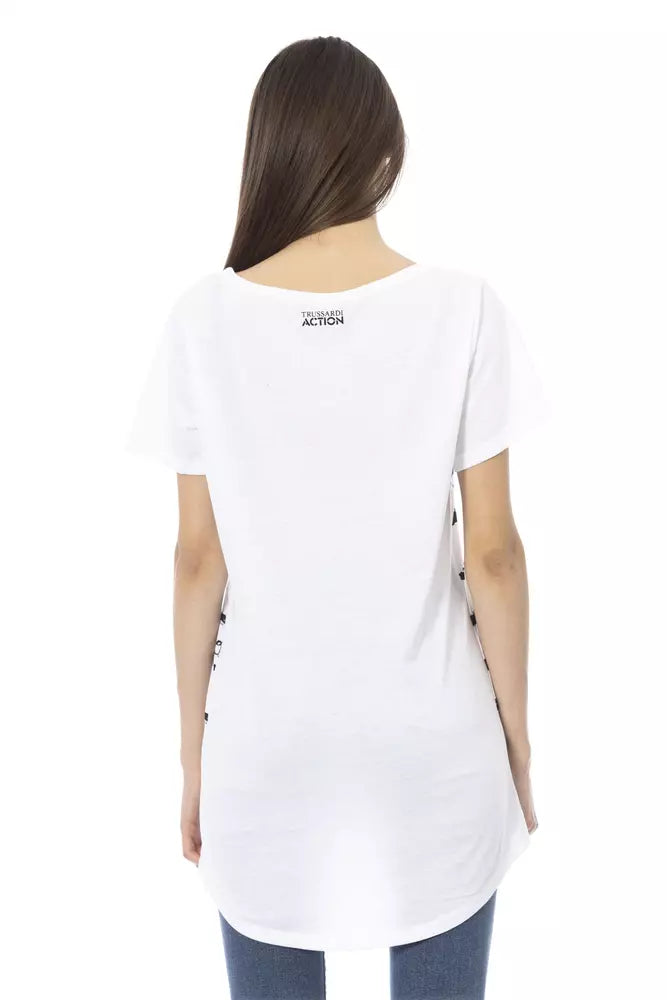 Trussardi White Cotton Women T-Shirt
