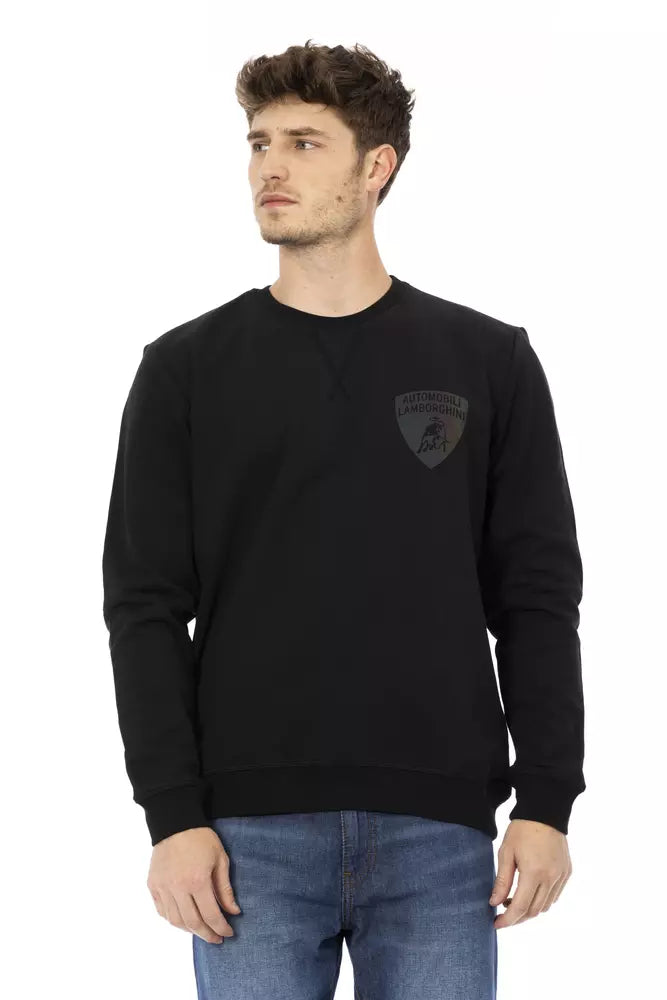 Automobili orghini Black Cotton Men Sweater