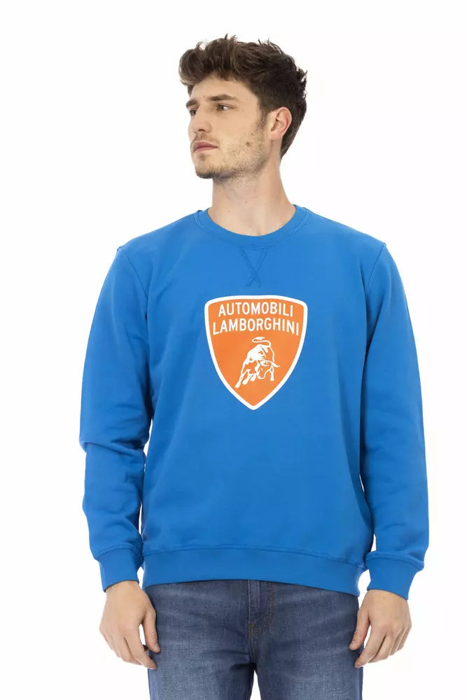 Automobili orghini Blue Cotton Men Sweater