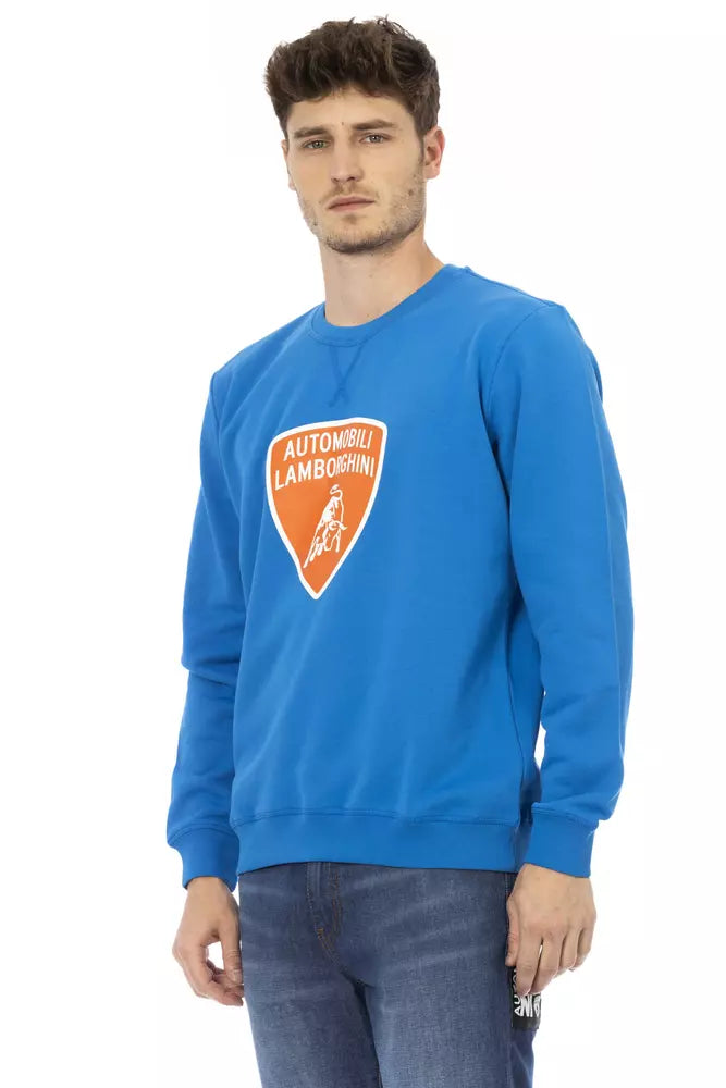 Automobili orghini Blue Cotton Men Sweater