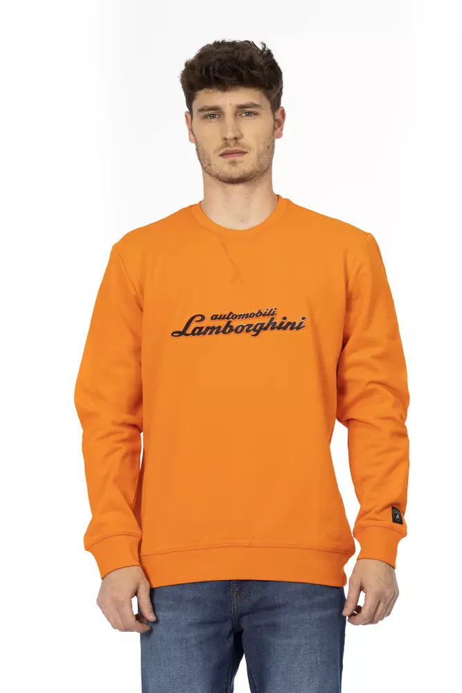 Automobili orghini Orange Cotton Men's Sweater