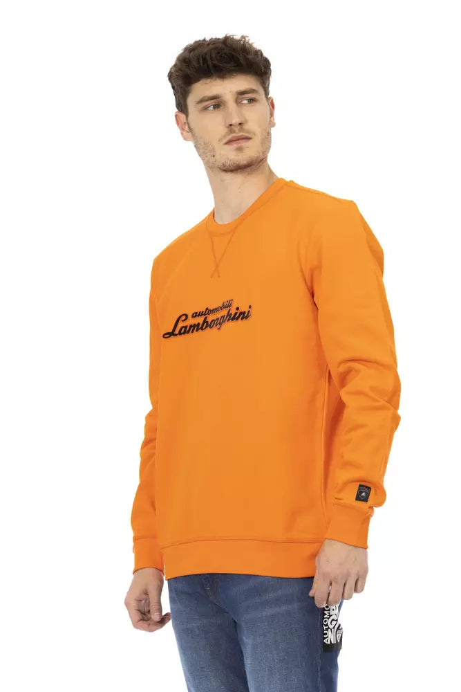 Automobili orghini Orange Cotton Men's Sweater