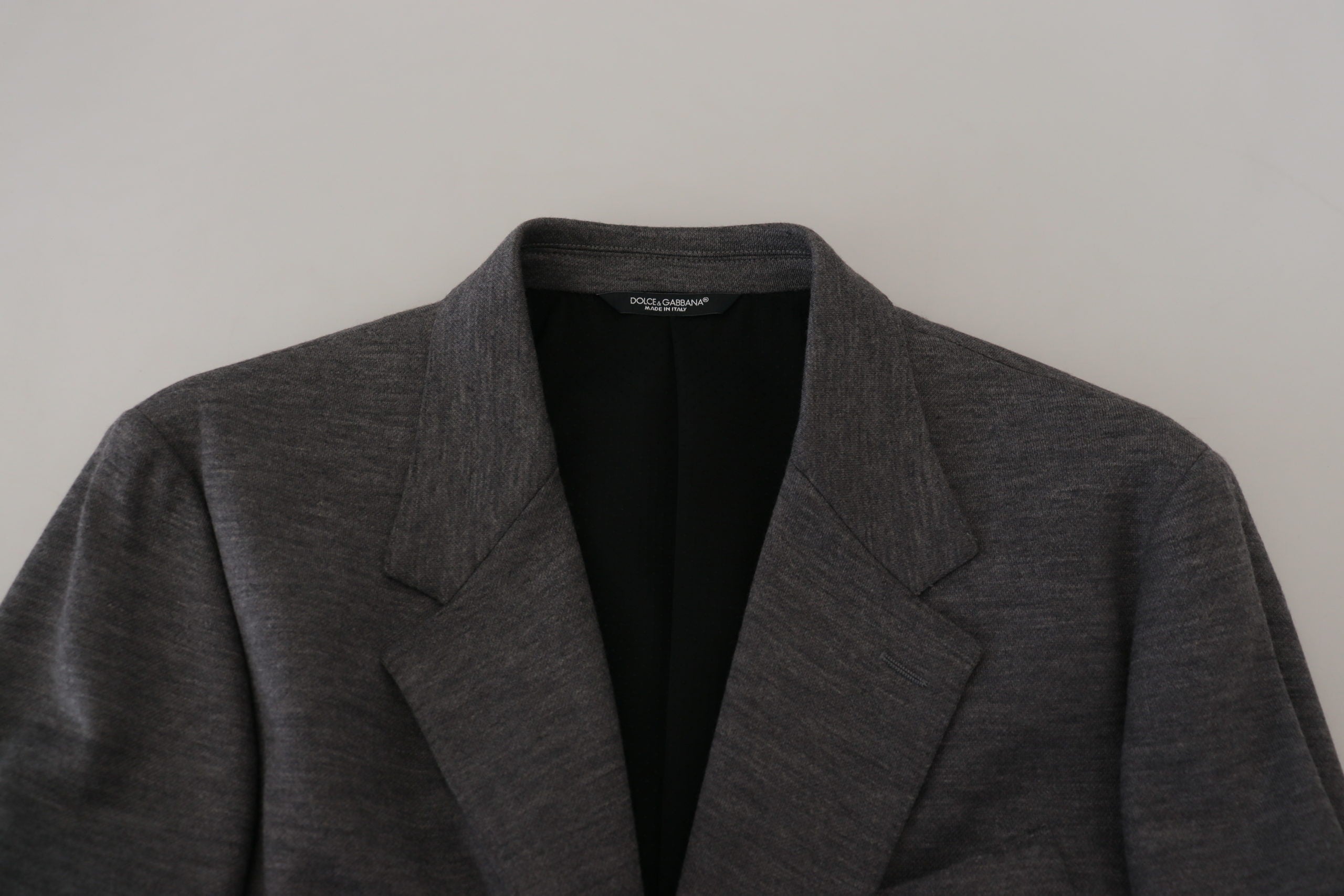 New Dolce & Gabbana Gray Wool Stretch Slim Fit Jacket Blazer
