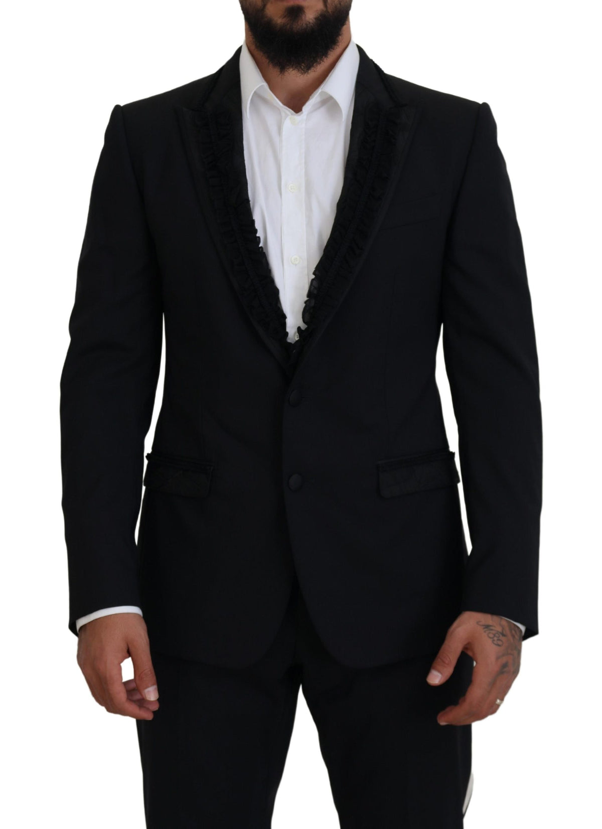 New Dolce & Gabbana Black MARTINI Slim Fit Jacket Blazer