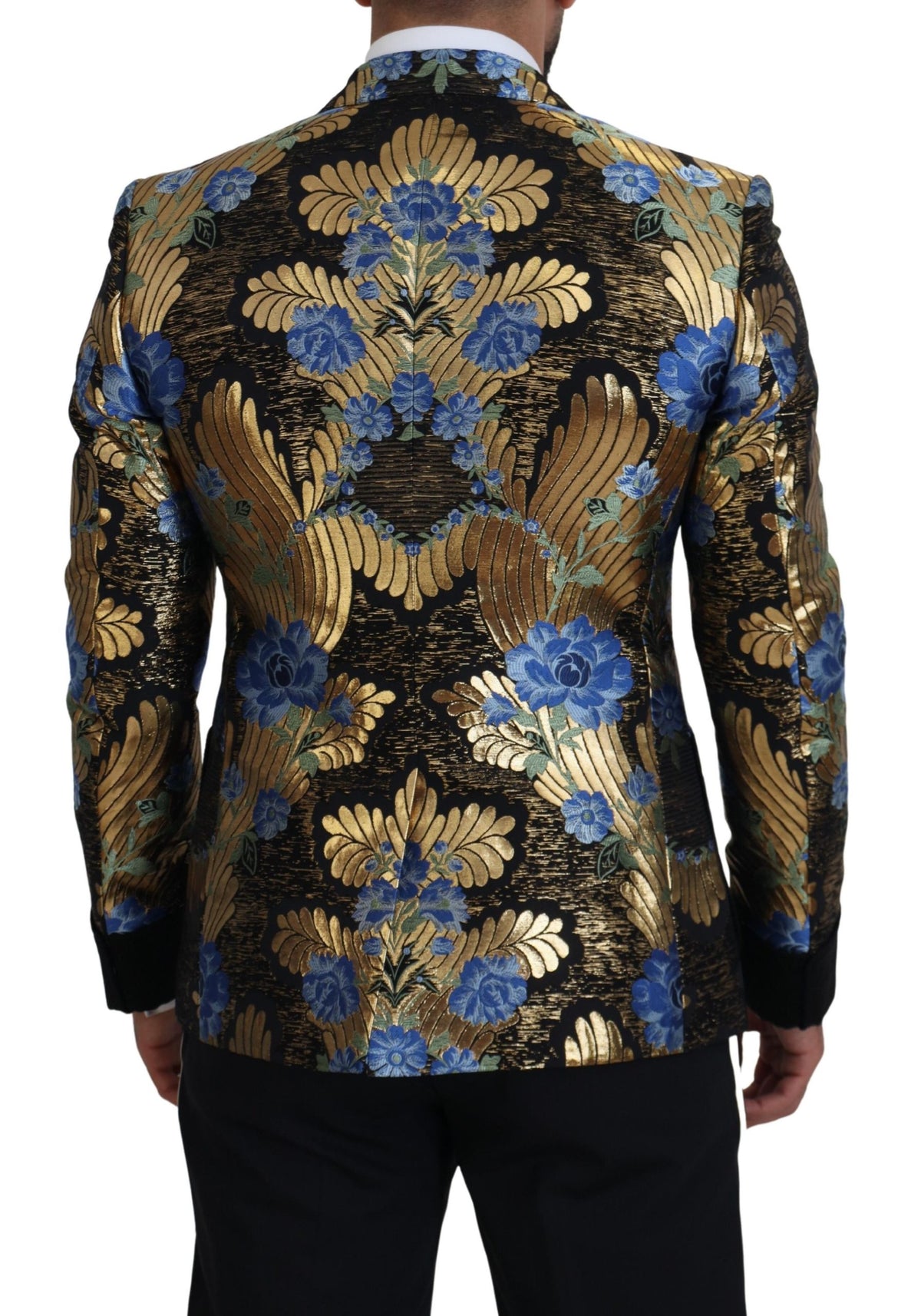 New Dolce & Gabbana Gold Lurex Double Breasted Jacket Blazer