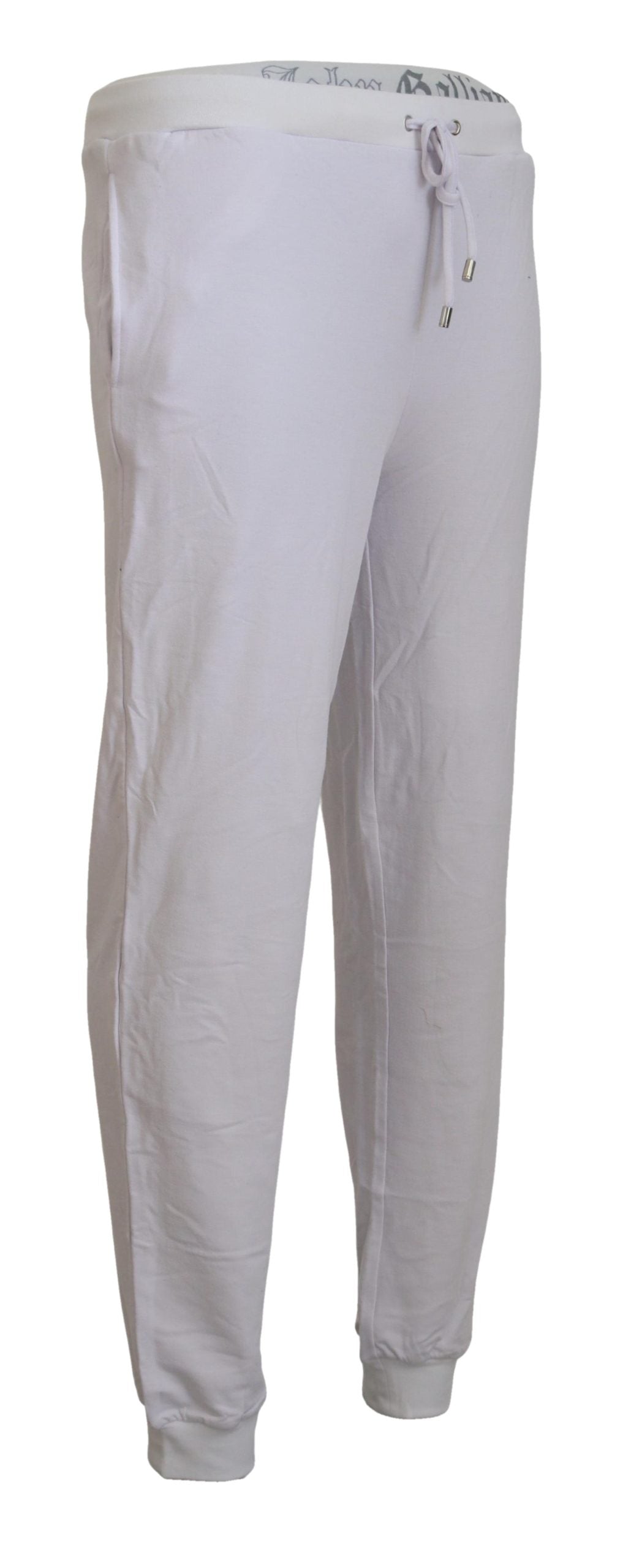New John Galliano White Cotton Logo Mens Jogger Pants