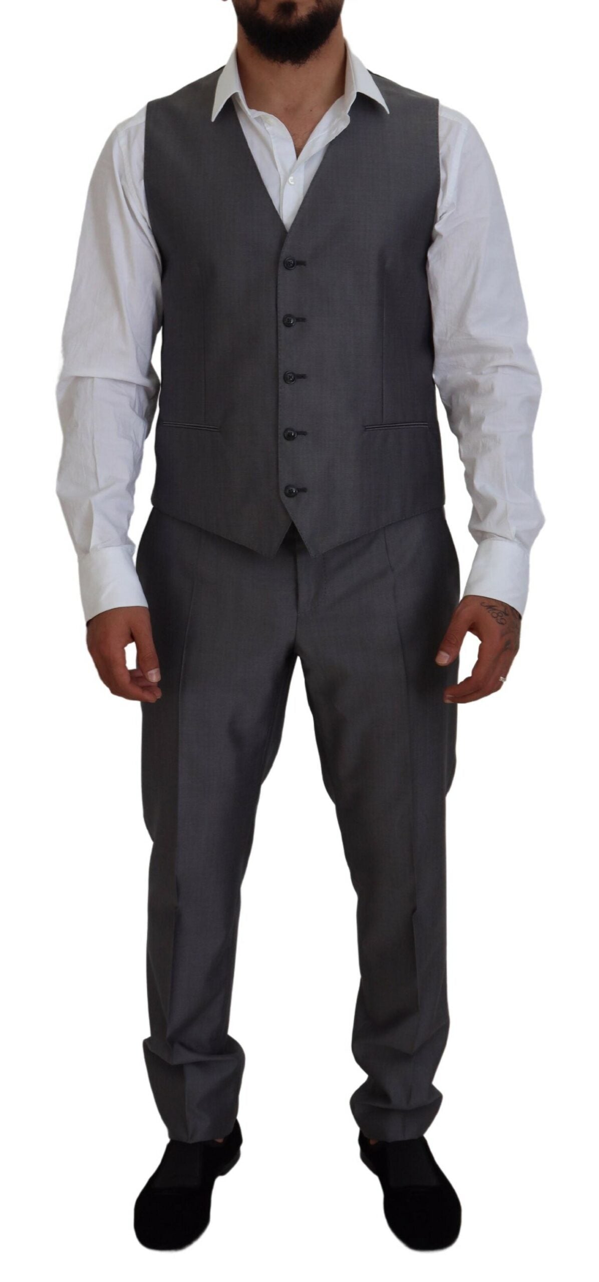 New Dolce & Gabbana Gray SICILIA 3 Piece Slim Fit Suit