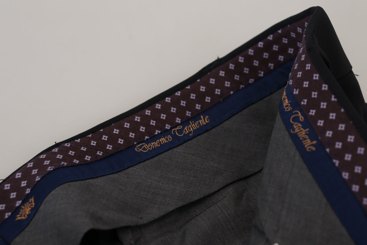 Domenico Tagliente Black Tapered Dress Pants