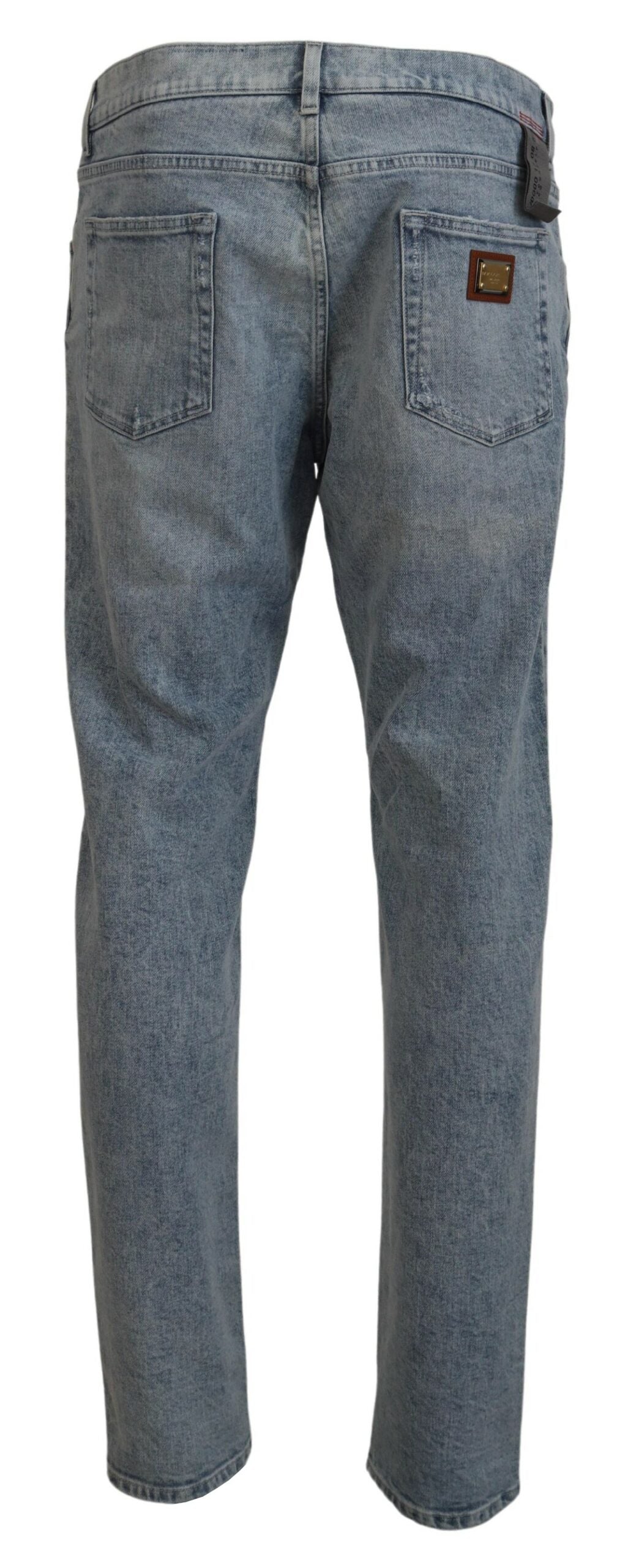 New Dolce & Gabbana Blue Wash Slim Fit Cotton Denim Jeans