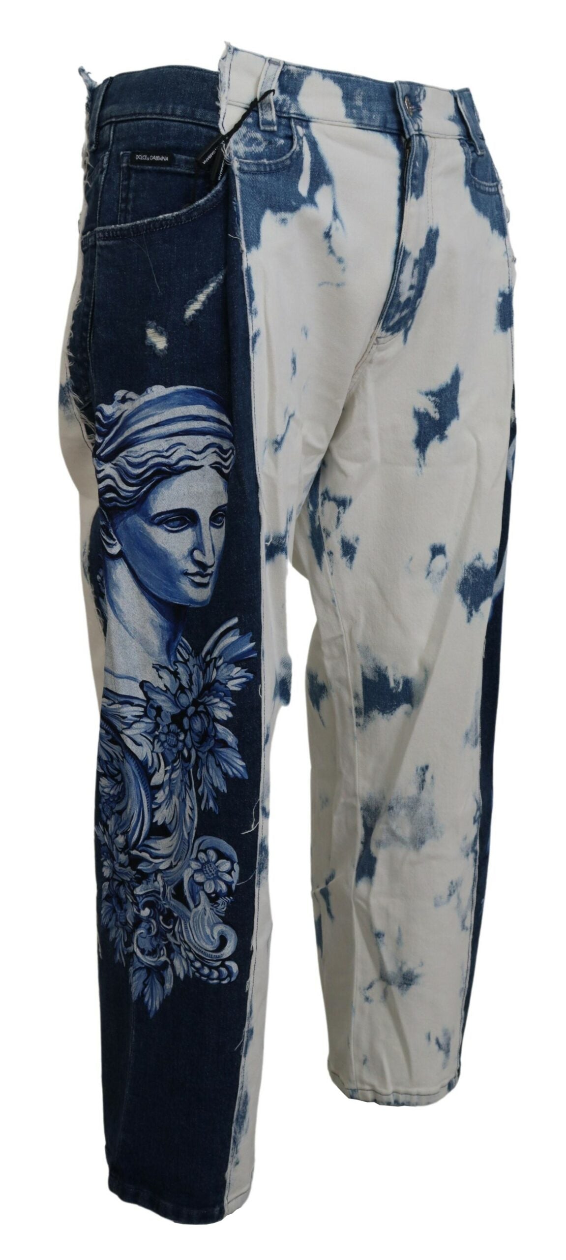 New Dolce & Gabbana Blue Ceasar Denim Cotton Loose Fit Jeans