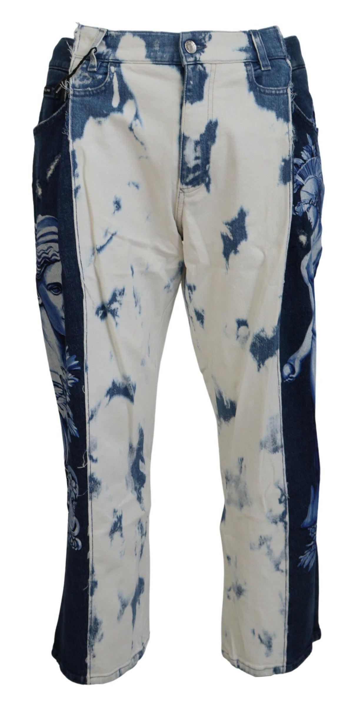 New Dolce & Gabbana Blue Ceasar Denim Cotton Loose Fit Jeans