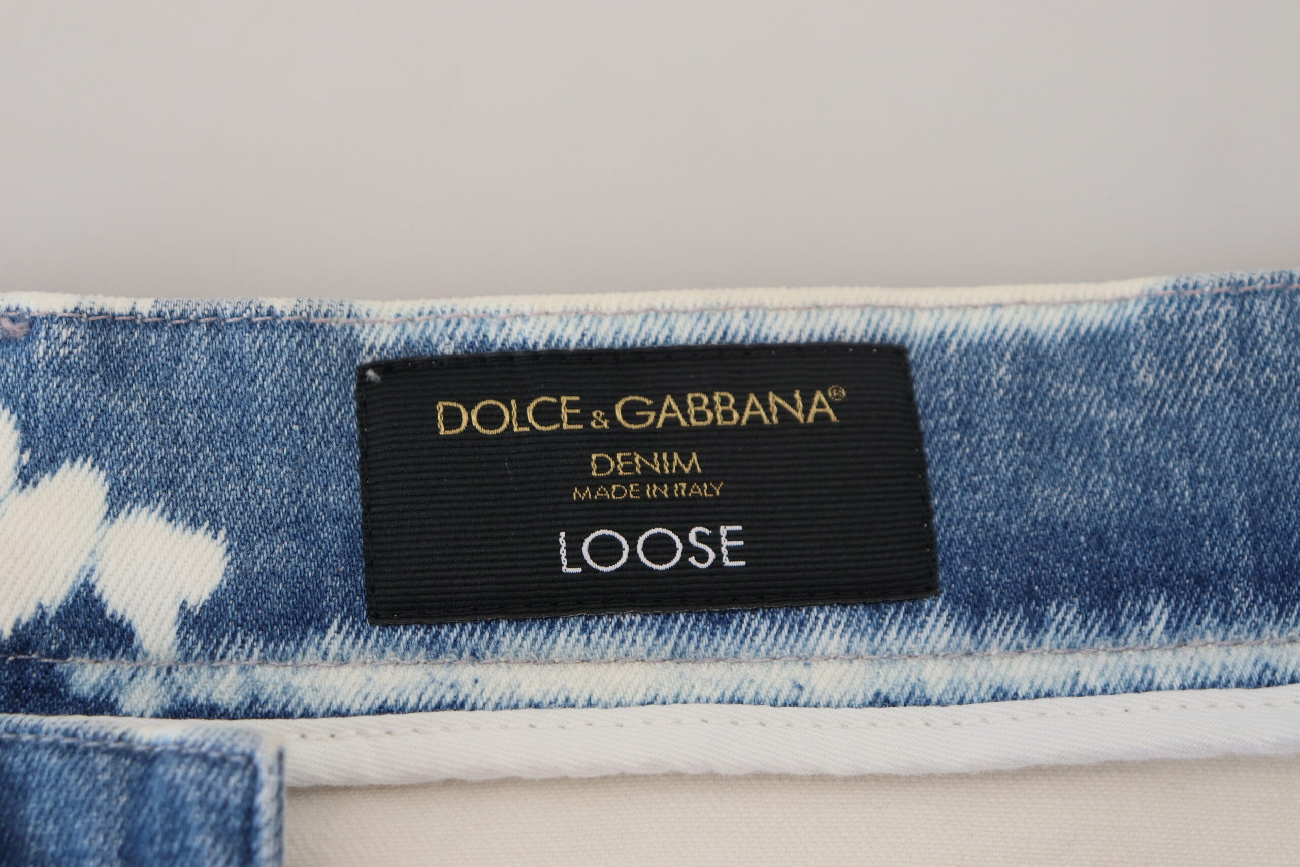 New Dolce & Gabbana Blue Ceasar Denim Cotton Loose Fit Jeans
